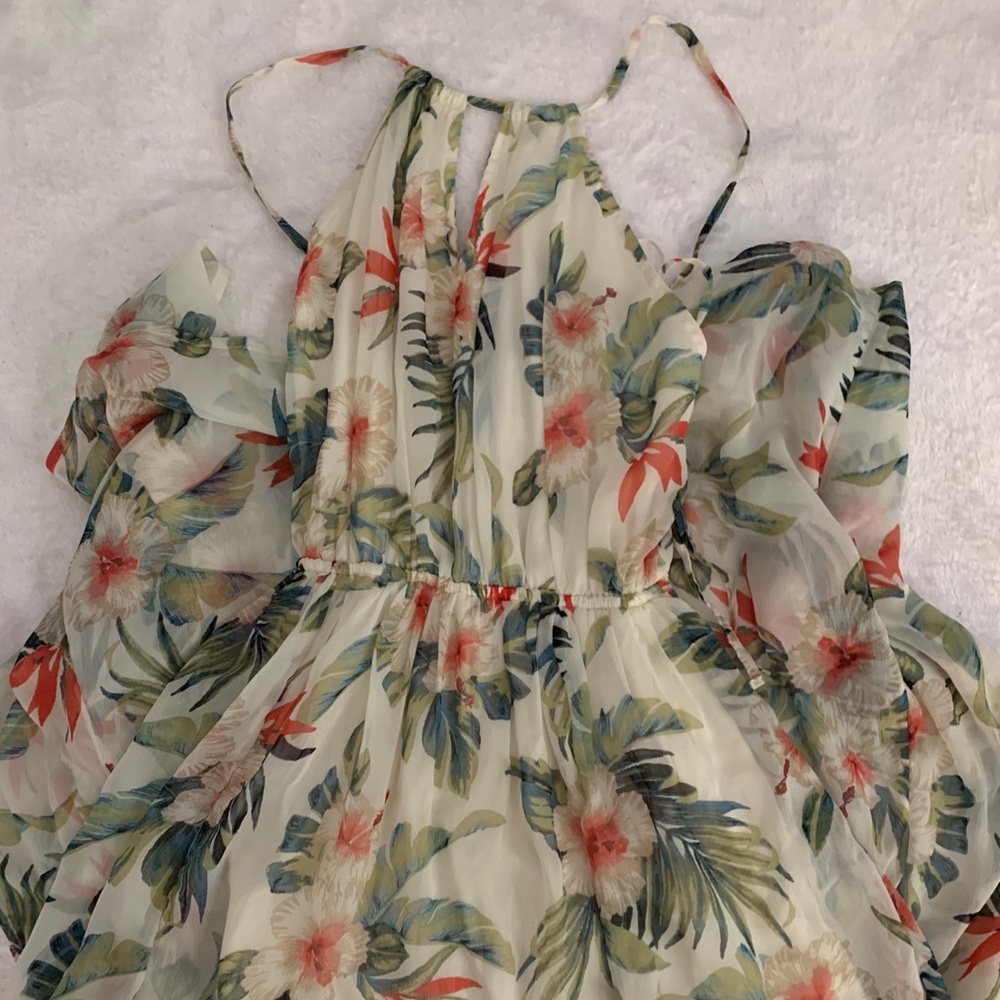 Hollister tropical print maxi dress